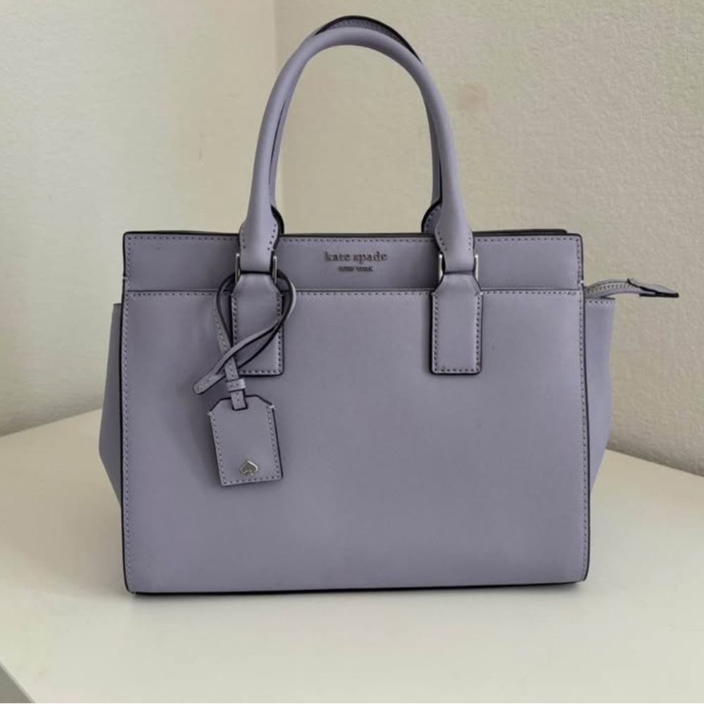 Kate Spade Purple Shoulder Bag with Textured Leather